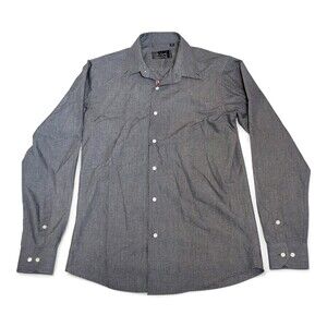 St. Lynn Men's Gray Long-Sleeve Button-Down Shirt M